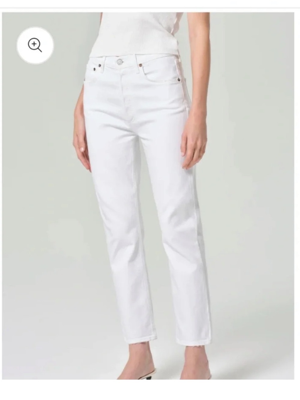 NWT Agolde Willow White Straight-Leg Jeans